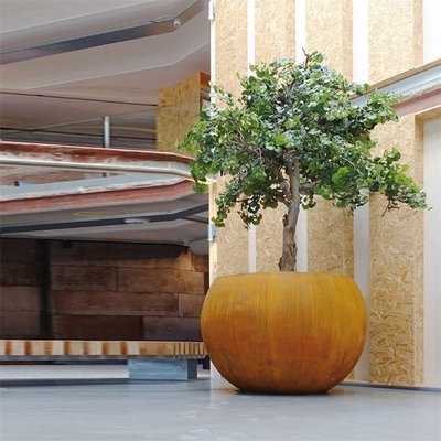 Геометрические сферы выдержали глобус плантаторов дерева Corten стальной для Streetscape