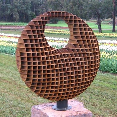 Художественное произведение скульптуры сада Corten формы шара стальное трехмерное