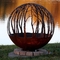 Сферы зимы глобуса огня Corten OEM деревянная горя яма огня стальной форменная