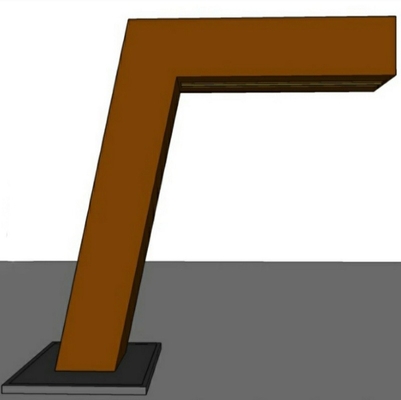 Современный двойник l вода сада Corten стальная отличает занавесом дождя