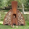 Хранение древесины камина Corten дизайна Tendu стальное на открытом воздухе для задворк