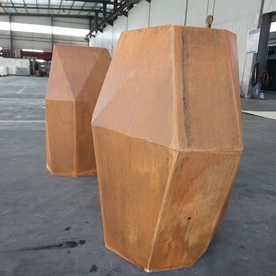 Металла плантатора Fuxin плантатор крытого на открытом воздухе Corten стального шестиугольного геометрический