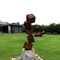 Современный куб формирует статуи сада стальной скульптуры Corten ржавые