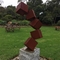 Современный куб формирует статуи сада стальной скульптуры Corten ржавые
