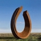 Скульптура искусства Corten современного абстрактного кольца стальная