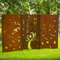 Изображение дерева выдерживая стальной экран сада обшивает панелями для домашнего оформления