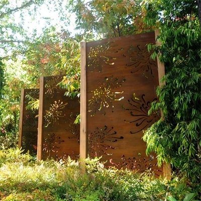 Сад металла картины хризантемы ржавый орнаментирует Corten стальной лазер отрезал панели