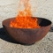 Яма огня металла Dia 600mm камина Corten сада стальная на открытом воздухе 800mm ржавая