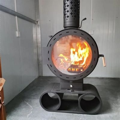Камин плиты европейской крытой Freestanding древесины горя вися